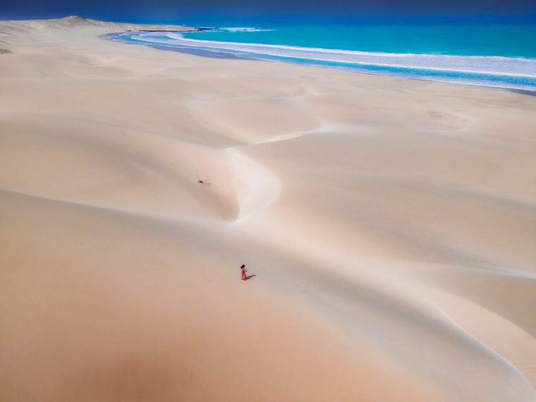 Beautiful sand dunes of Boa Vista Cape Verde